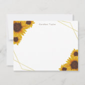 ひま素朴わりの金ゴールド幾何パーソナライズされた木 ノートカード (正面)