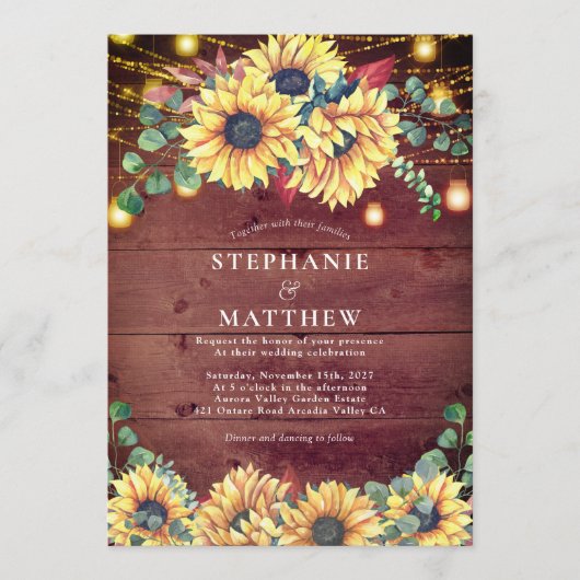 ひま素朴わりウッドメイソンジャイルライツ結婚 招待状 (正面)