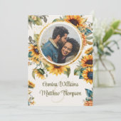 ひま素朴わりクリームフォト結婚ズ 招待状 (スタンド正面)