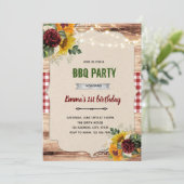 ひま素朴わりバラbbqテーマ 招待状 (スタンド正面)