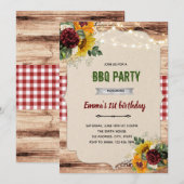 ひま素朴わりバラbbqテーマ 招待状 (正面/裏面)