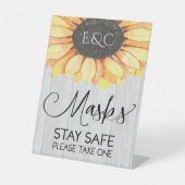 ひま素朴わりフローラマスクモ結婚ノグラム 台座サイン (正面)