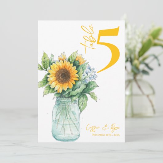 ひま素朴わりメイソン結婚ジャーのテーブル番号 サンキューカード (スタンド正面)