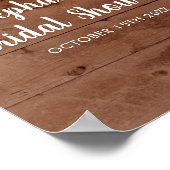 ひま素朴わりライトウッドブライダルシャワーポスター ポスター (角)