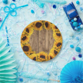 ひま素朴わり国木造ストライプ ペーパープレート (パーティー)