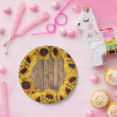 ひま素朴わり国木造ストライプ ペーパープレート (パーティー)