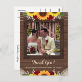 ひま素朴わり赤いバラ結婚の感謝の写真 ポストカード (正面/裏面)