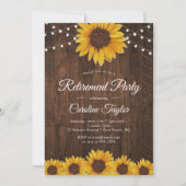 ひま素朴わり除去パーティーのストリングライト 招待状 (正面)