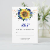 ひま素朴わり青フローララ結婚イト 出欠カード (スタンド正面)