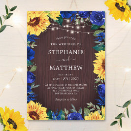 ひま素朴わり青フローララ結婚イト 招待状