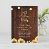 ひま素朴わり90誕生日 招待状 (スタンド正面)