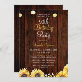 ひま素朴わり90誕生日 招待状 (正面/裏面)