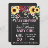 ひま素朴わり/バラフローラシャワー 招待状 (正面/裏面)