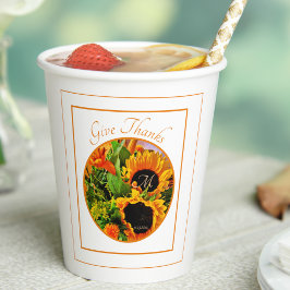 ひま素朴わ秋モノグラ与え感謝していム 紙コップ