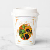 ひま素朴わ秋モノグラ与え感謝していム 紙コップ (裏面)