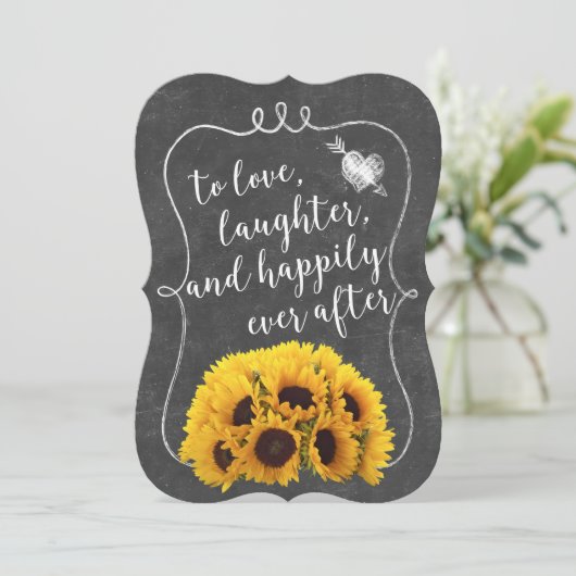 ひま素朴エレガントフラワー結婚シャルボード 招待状 (スタンド正面)