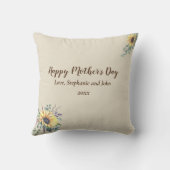 ひま素朴パーソナライズされたわり母の日 クッション (裏面)