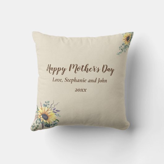 ひま素朴パーソナライズされたわり母の日 クッション (裏面)