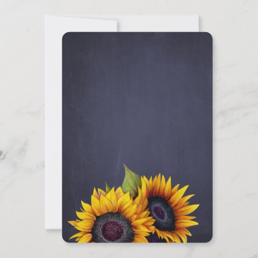 ひま素朴フラネイビー結婚金ゴールド 招待状 (裏面)