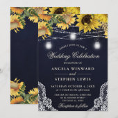 ひま素朴フラワーとメイスンジャイルライツ結婚 招待状 (正面/裏面)