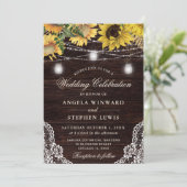 ひま素朴フラワーとメイスンジャイルライツ結婚 招待状 (スタンド正面)