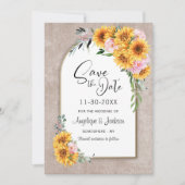 ひま素朴フラワーア結婚チ セーブザデート (正面)