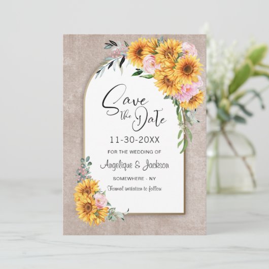 ひま素朴フラワーア結婚チ セーブザデート (スタンド正面)