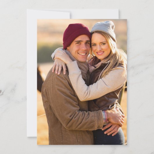 ひま素朴フラワーウェスタンタイポグラフィフォト結婚ズ 招待状 (裏面)