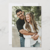 ひま素朴フラワーカボチャ樺の木写真結婚の 招待状 (裏面)