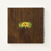 ひま素朴フラワーカントリーブーツ結婚ズゲストブック ノートブック (裏面)