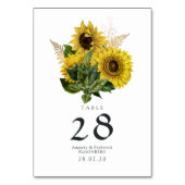 ひま素朴フラワーカントリー結婚バーンズ テーブルナンバー (裏面)