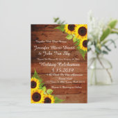 ひま素朴フラワーグリーンシダ結婚式招待状 招待状 (スタンド正面)