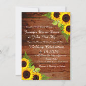 ひま素朴フラワーグリーンシダ結婚式招待状 招待状 (正面)