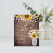 ひま素朴フラワーズジャールライト結婚式招待状 (スタンド正面)