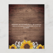 ひま素朴フラワーズジャールライト結婚式招待状 (裏面)