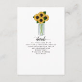 ひま素朴フラワーズメイスン結婚ジャー エンクロージャーカード (正面)