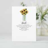 ひま素朴フラワーズメイスン結婚ジャー エンクロージャーカード (スタンド正面)