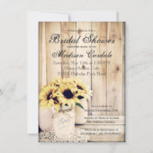 ひま素朴フラワーズメイソンジャーブライダルシャワー招待状 招待状 (正面)