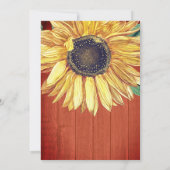 ひま素朴フラワーセージ結婚ウッドブライダルシャワーI 招待状 (裏面)