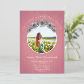 ひま素朴フラワーダスティバラ結婚ズブライダルシャワー 招待状 (スタンド正面)