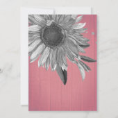 ひま素朴フラワーダスティバラ結婚ズブライダルシャワー 招待状 (裏面)