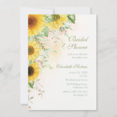 ひま素朴フラワーディライトブライダルシャワー 招待状 (正面)