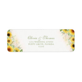 ひま素朴フラワーディライト差出人住所ラベル ラベル