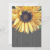 ひま素朴フラワーバーンウッド結婚ズブライダルシャワーI 招待状 (裏面)