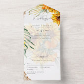 ひま素朴フラワーパンパスグラス結婚ズ オールインワン招待状 (内側)