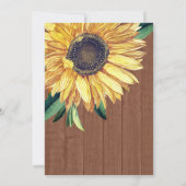 ひま素朴フラワーブラウン結婚ウッドブライダルシャワー 招待状 (裏面)