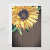 ひま素朴フラワーブラウン結婚ウッドブライダルシャワー 招待状 (裏面)