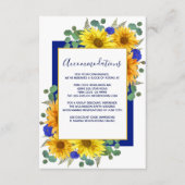 ひま素朴フラワーブルーバラ結婚ズ宿泊施設 エンクロージャーカード (正面)