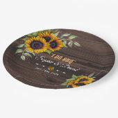 ひま素朴フラワーブーケウッドI DO BBQ ペーパープレート (アングル)