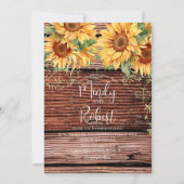 ひま素朴フラワーブーケ結婚ウォータカラーB 招待状 (正面)